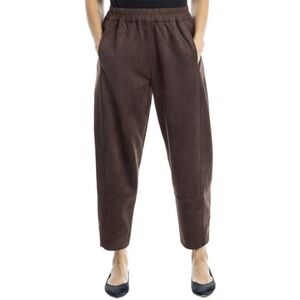 Max Studio Brown Barrel Suede Women's Pants L